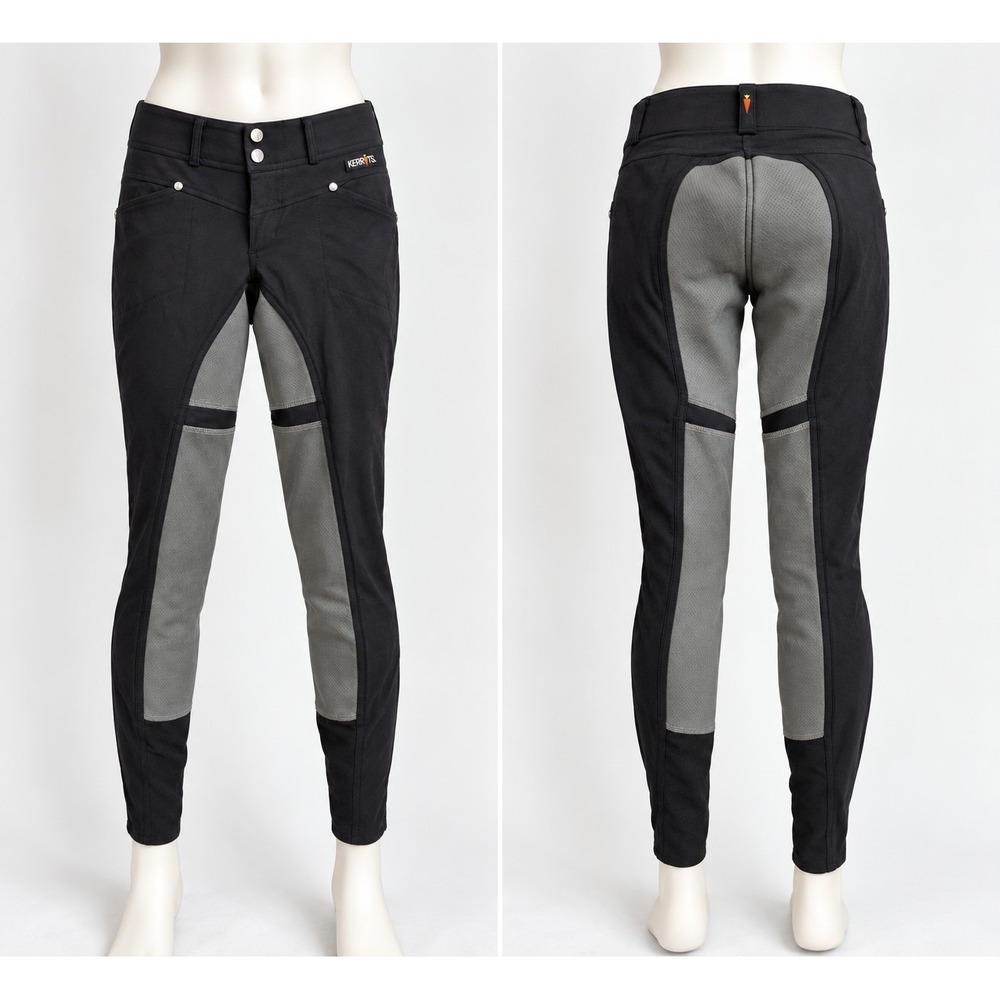 Kerrits Womens XS Equestrian Riding Breeches Full Seat Horse Pants Black